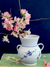 Load image into Gallery viewer, English porcelain tiny cherry blossom vase with handles