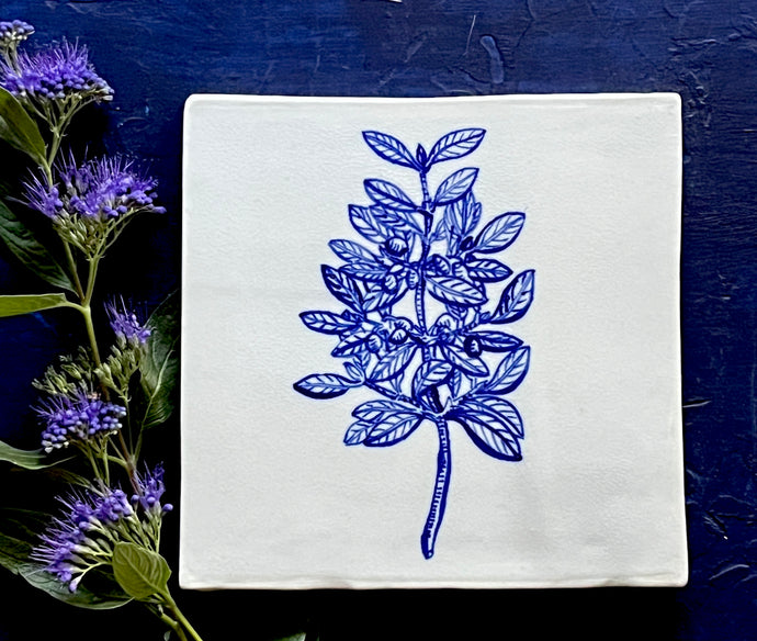 Porcelain fruited bush tile