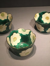 Load image into Gallery viewer, Blue scalloped camelila bowl