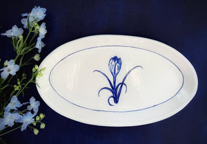 Porcelain oval crocus platter