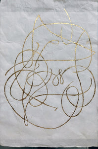 Calligraphy painting with gold leaf (Copy)