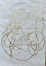 Load image into Gallery viewer, Calligraphy painting with gold leaf (Copy)