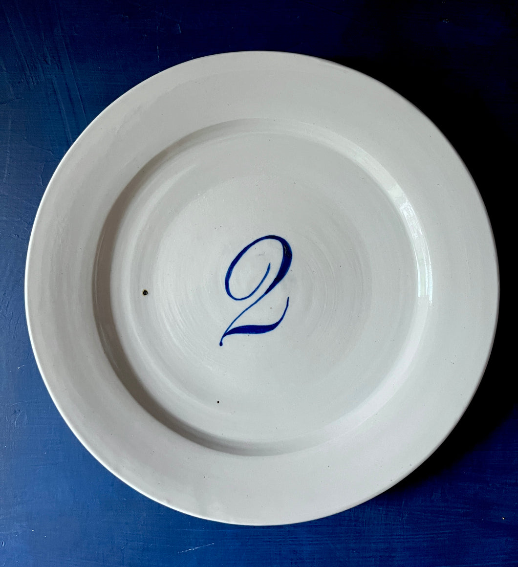 Number 2 dinner plate