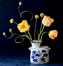 Load image into Gallery viewer, English porcelain poppy flower brick