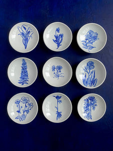 Banchan tiger lily dish, fine English porcelain