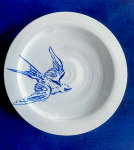 Porcelain bird dessert plate