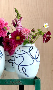 English porcelain calligraphy vase