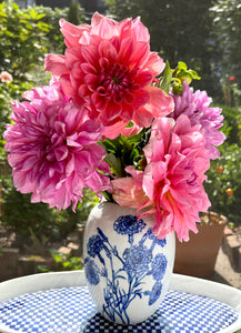 English porcelain dianthus vase