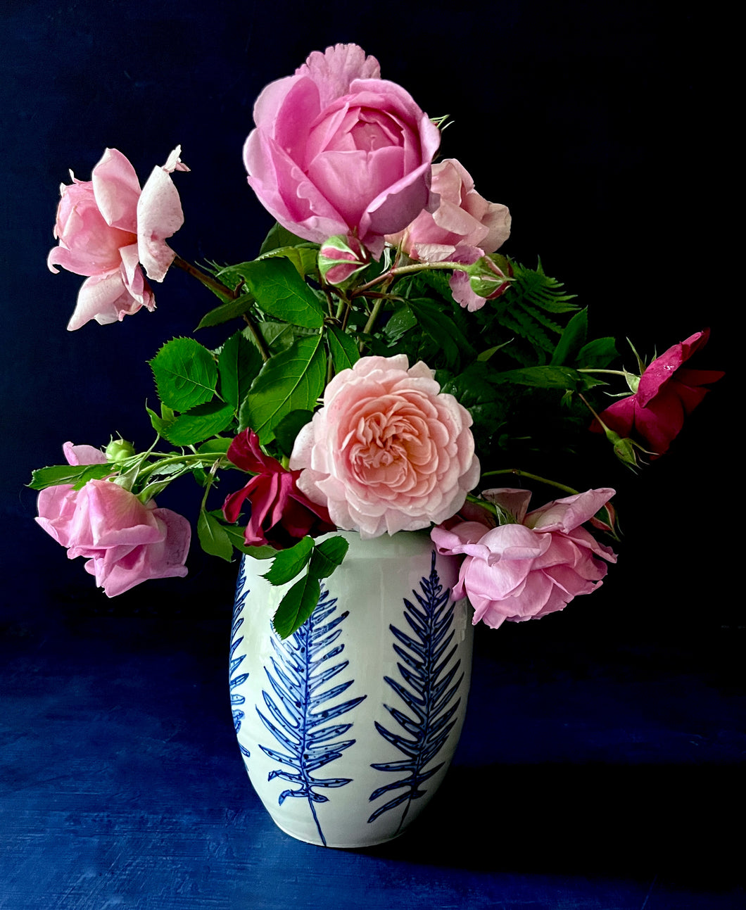 English porcelain medium multi fern vase