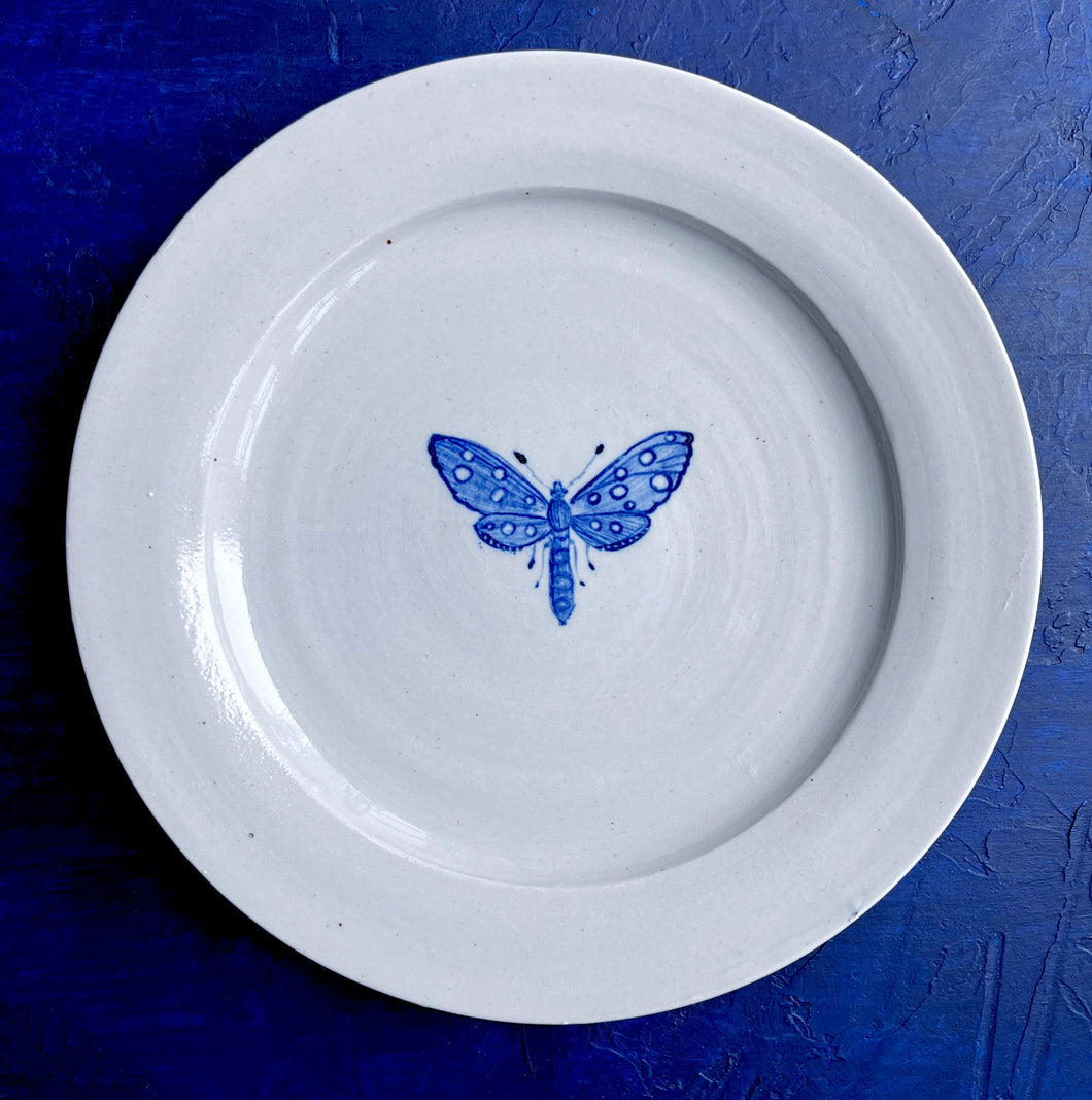 Porcelain moth salad/dinner plate