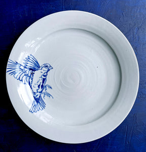 Porcelain bird platter