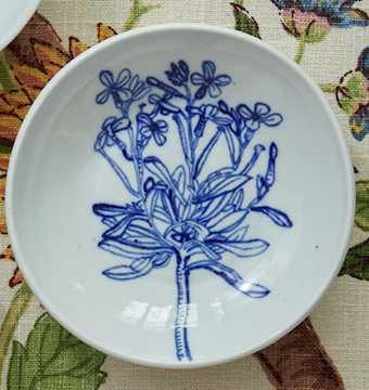 Banchan flower dish, fine English porcelain