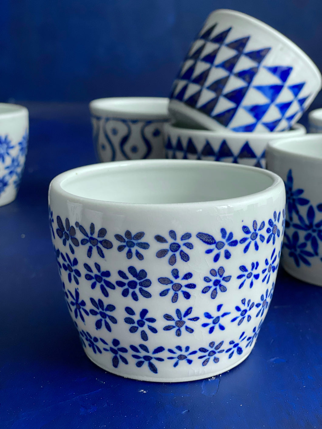 Fine English Porcelain small flower soba choko cup