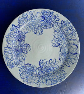English porcelain chrysanthemum platter