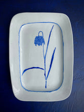 Load image into Gallery viewer, Fine English porcelain fritillaria rectangle platter