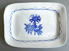 Load image into Gallery viewer, English porcelain rectangle zinnia platter with dot details