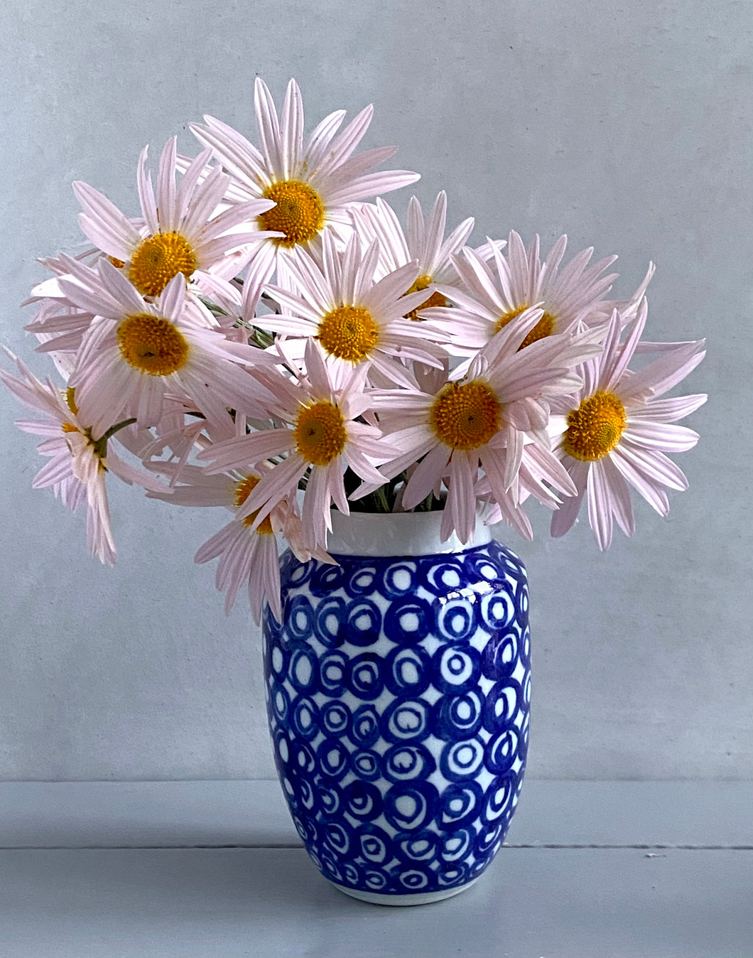 English porcelain tiny patterned vase