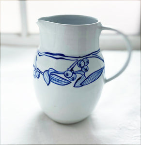 Fine English blueberry pitcher