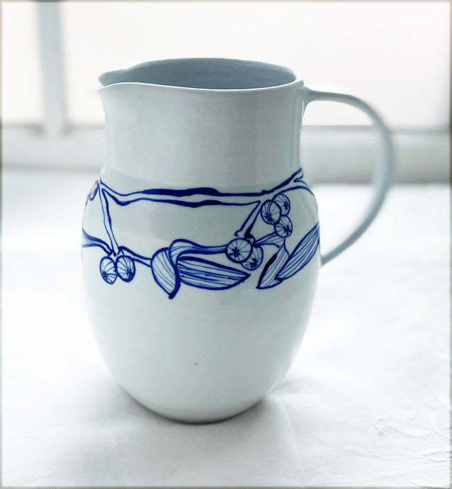 Fine English blueberry pitcher