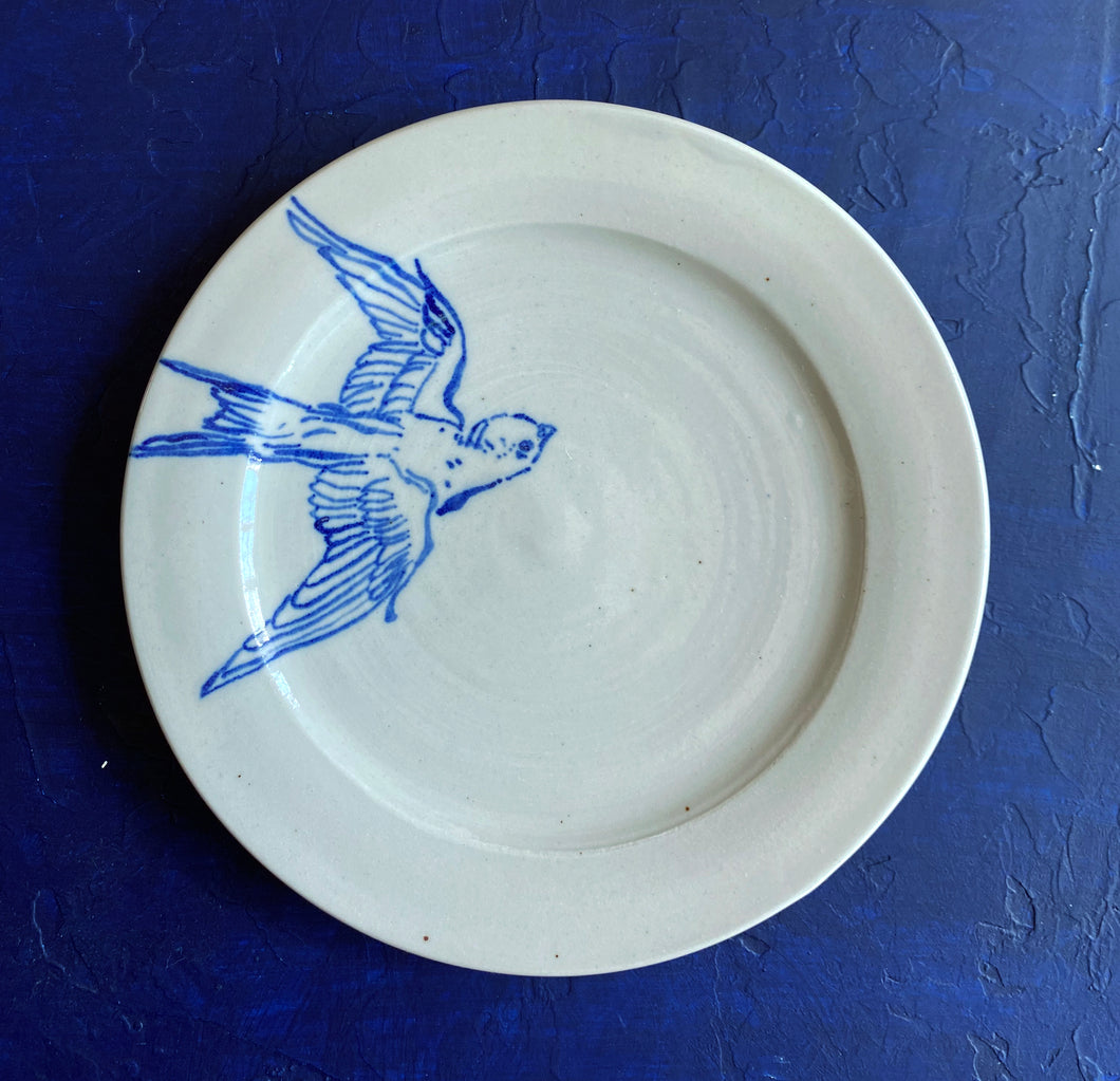 Porcelain bird dessert plate