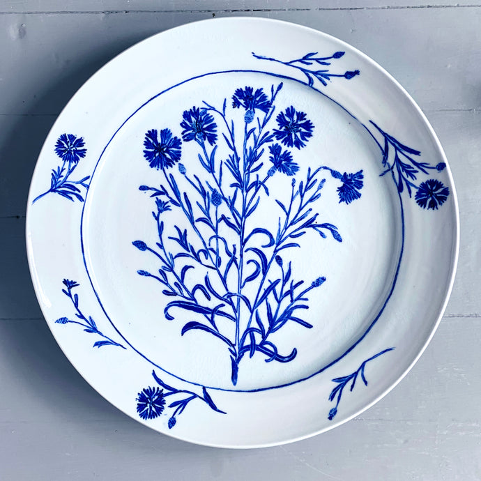 Fine English porcelain carnation platter