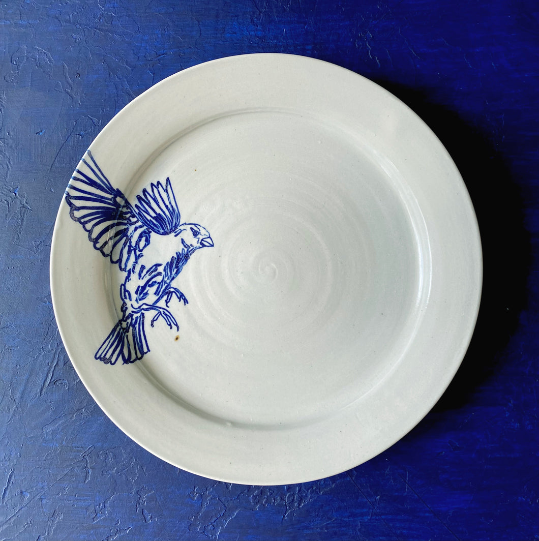 Bird dinner plate, left
