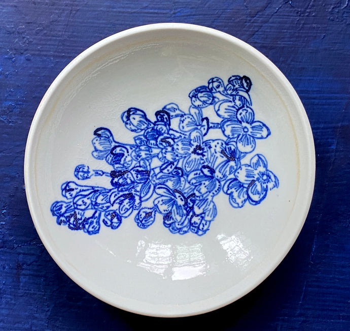 Banchan lilac dish, fine English porcelain