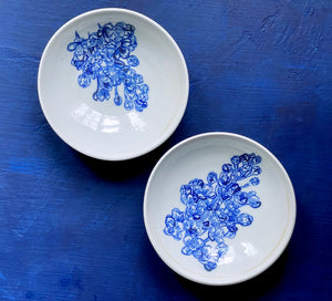 Banchan lilac dish, fine English porcelain