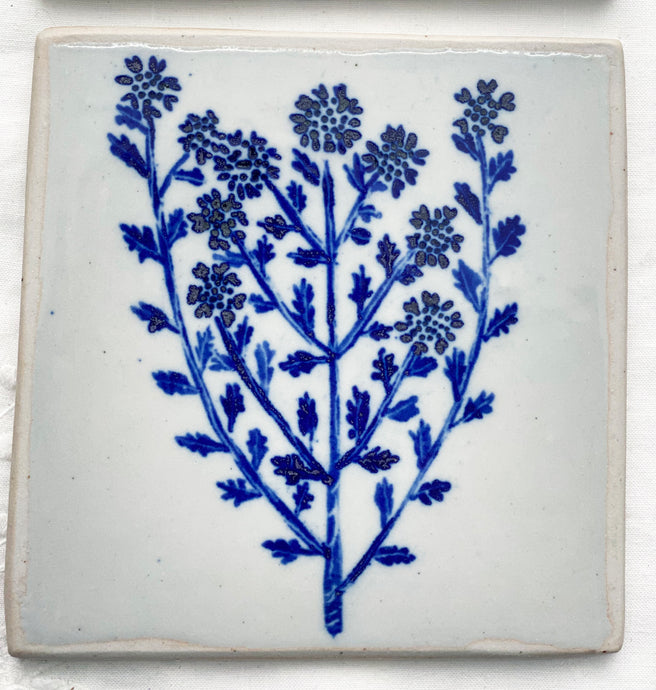 Porcelain flower bush tile