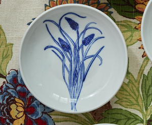 Banchan muscari dish, fine English porcelain