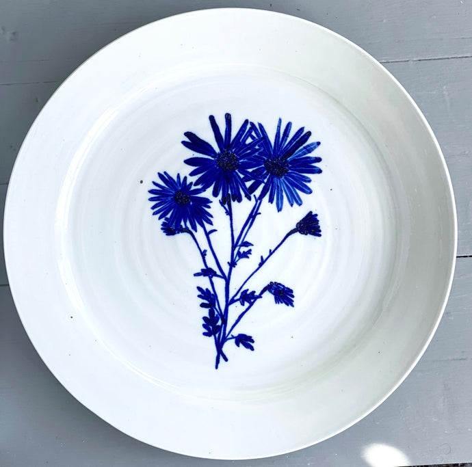 Fine English porcelain sheffield pink chrysanthemum platter