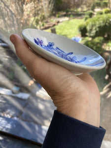 Banchan viola dish, fine English porcelain